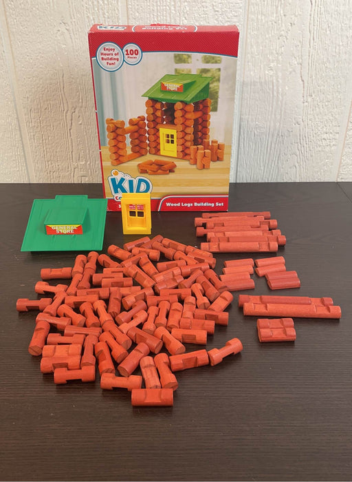 used Kid Connection Wood Logs Building Set