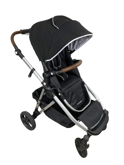 used Mockingbird Single Stroller, 2023, Black, Windowpane, Silver With Penny Leather