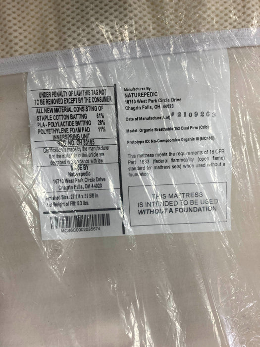 Shop Naturepedic Organic Breathable 252 Coil Baby & Toddler 2 Stage Mattress at GoodBuy Gear