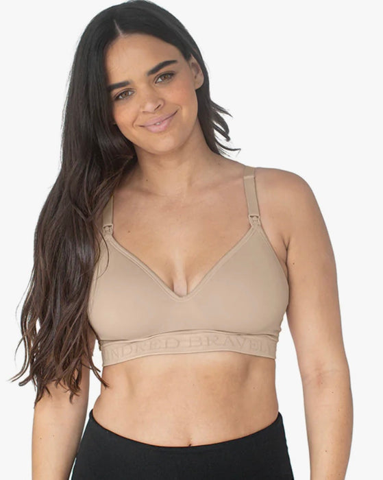 used Kindred Bravely Signature Sublime Contour Nursing & Maternity Bra, Large, Regular, Beige