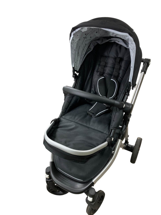 used Mockingbird Single to Double Stroller, 2022, Silver with Penny Leather, Watercolor Drops, Black