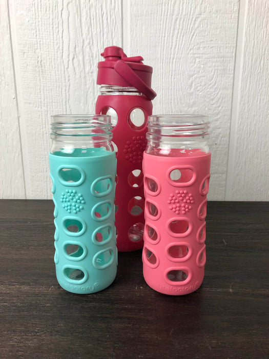 used Lifefactory Glass Water Bottles