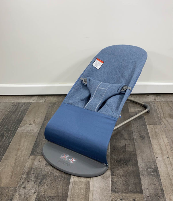 used BabyBjorn Bouncer Bliss, Dove Blue, 3D Jersey