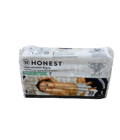 used Honest Company Club Box Diapers, S 35 Count, Pandas