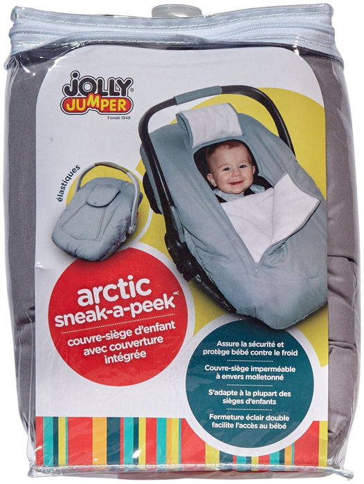 Jolly Jumper Arctic Sneak-A-Peek Infant Car Seat Cover With Attached Blanket