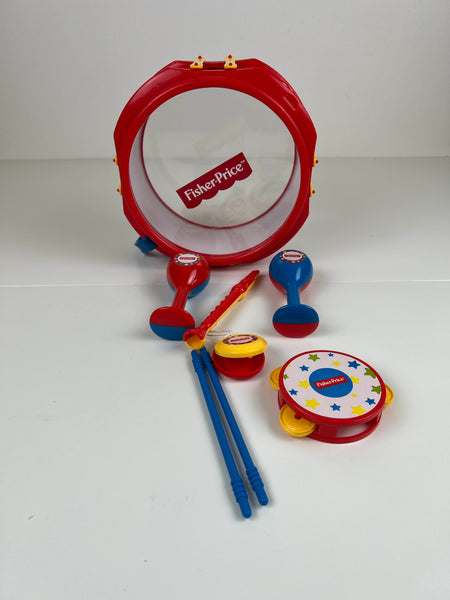 Zestaw perkusyjny Fisher Price do zespołu muzycznegoZestaw perkusyjny Fisher Price do zespołu muzycznego  