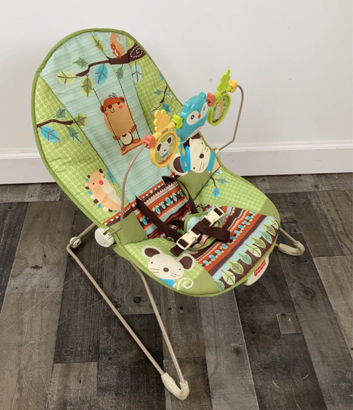 used Fisher Price Baby Bouncer, Forest Fun