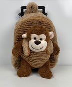 used Popatu Trolley Rolling Backpack With Removable Plush, Monkey
