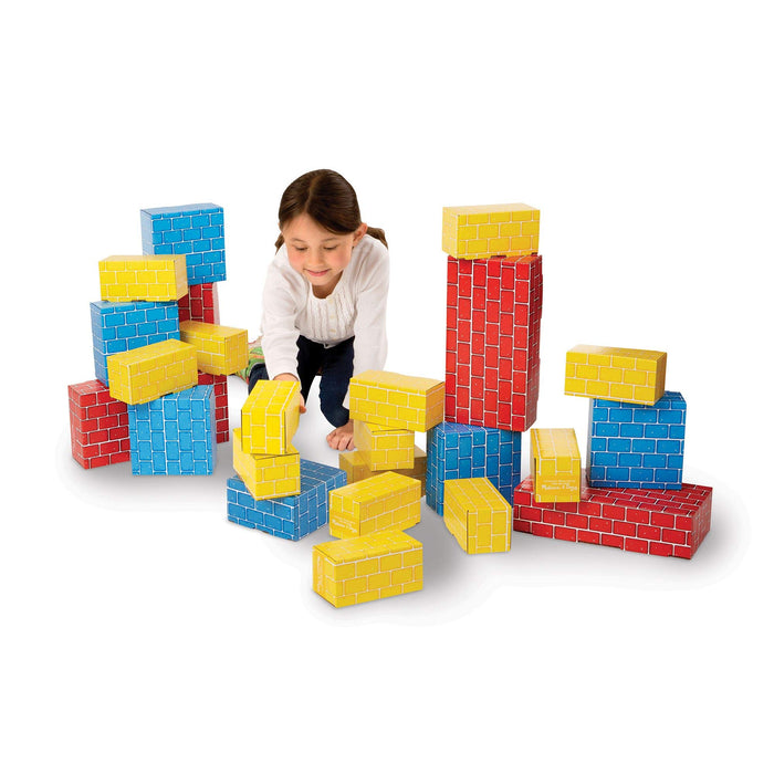 Melissa & Doug Extra-Thick Cardboard Building Blocks, 24 Piece Set