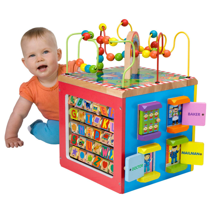 ALEX Toys Discover My Busy Town Wooden Activity Cube