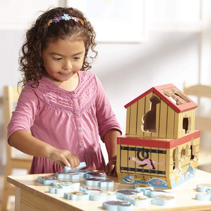 used Melissa & Doug Noah’s Ark Wooden Shape Sorter