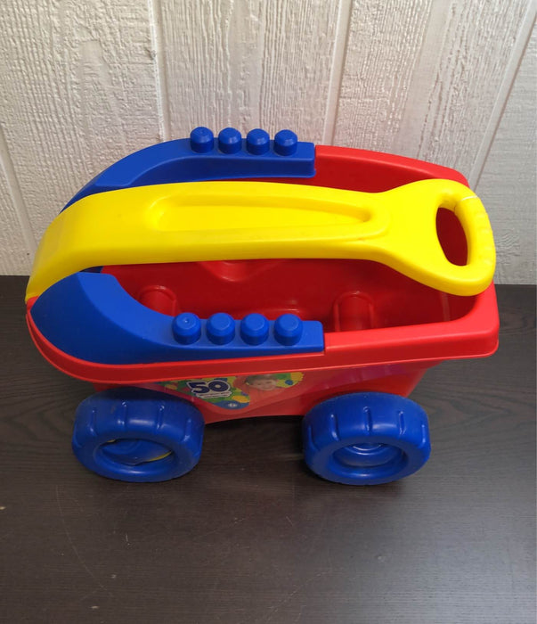 used Mega Bloks Block Scooping Wagon With Mega Bloks