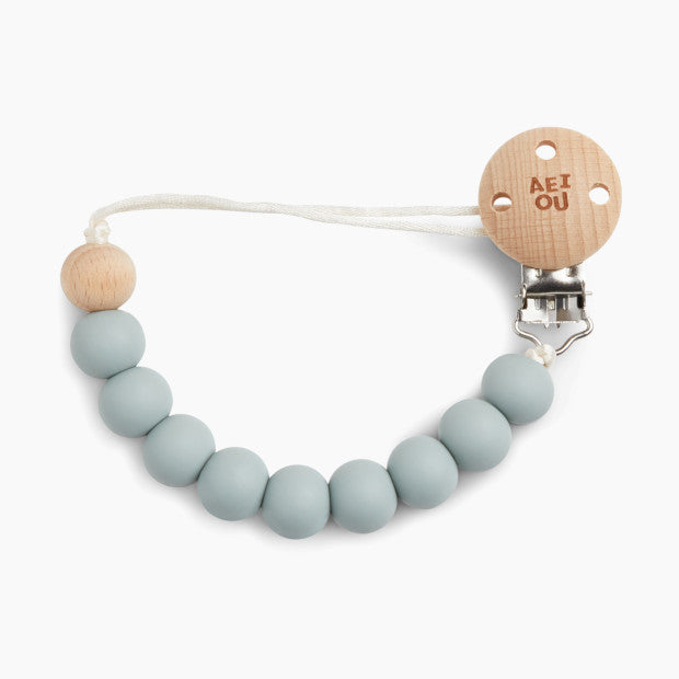 AEIOU Silicone Pacifier Clip, Sage — GoodBuy Gear