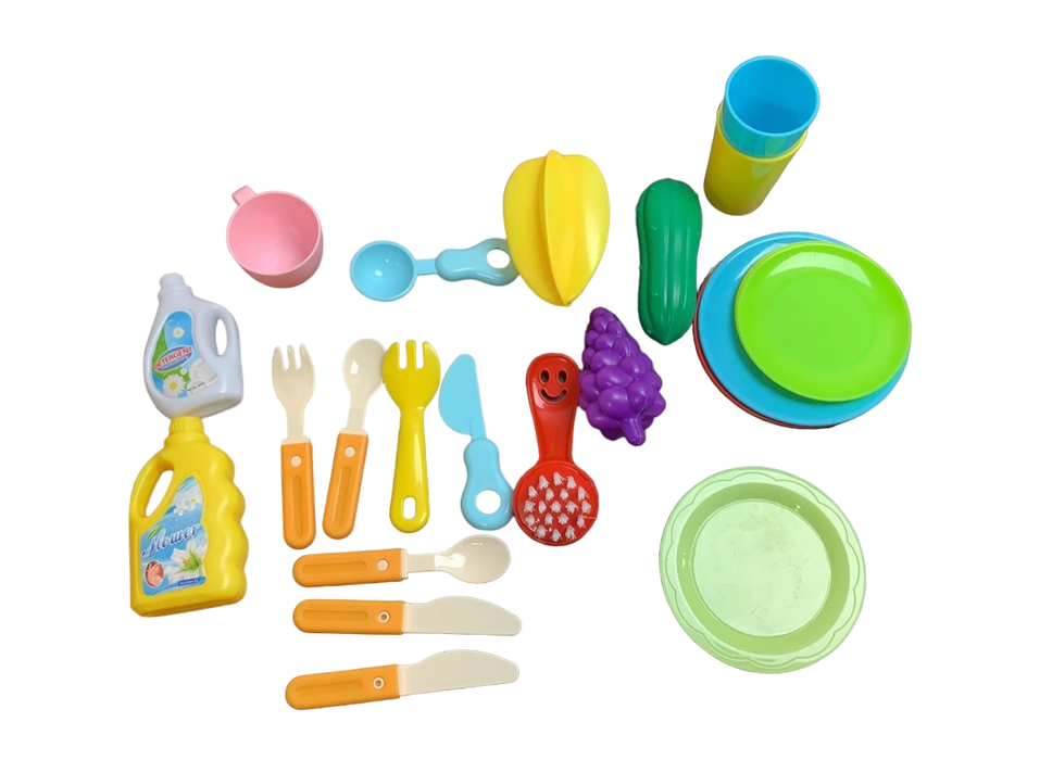 secondhand Ruibytree Play Kitchen Sink Set, Carrot