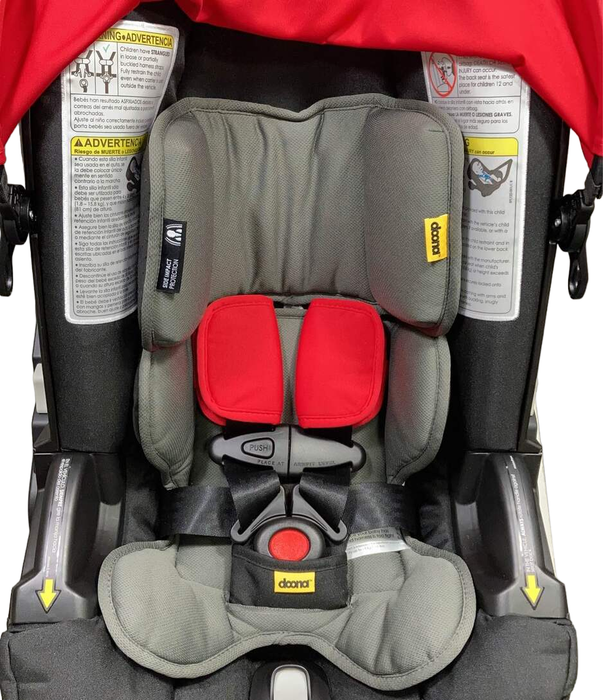 Doona Infant Car Seat & Stroller Combo, 2022, Flame Red