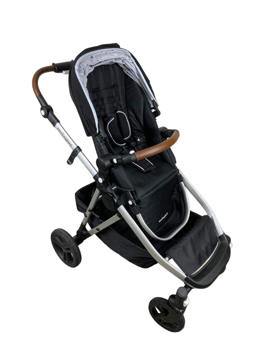 used Mockingbird Single to Double Stroller, 2022, Silver with Penny Leather, Watercolor Drops, Black