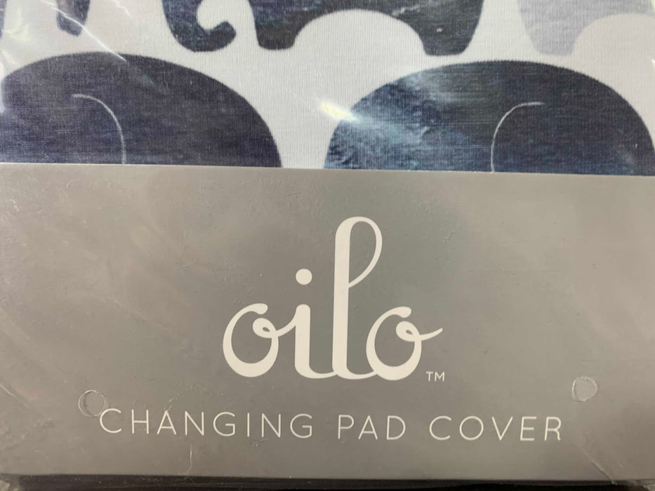 secondhand Oilo Studios Changing Pad Cover, Elephant indigo