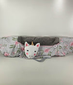 secondhand Boppy Preferred Shopping Cart And High Chair Cover, Pink Gray Unicorn