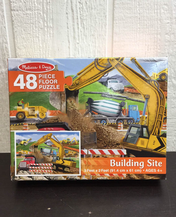 used Melissa & Doug Floor Puzzle, Building Site