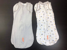 used SwaddleMe Arms Free Convertible Pod 2pk, Lucky Star Large 4-6 months