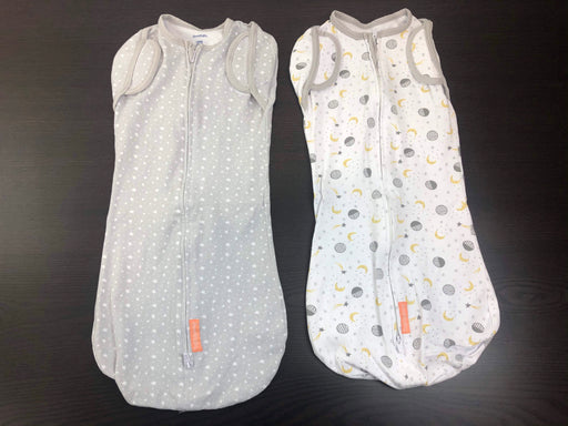 used SwaddleMe Arms Free Convertible Pod 2pk, Lucky Star Large 4-6 months