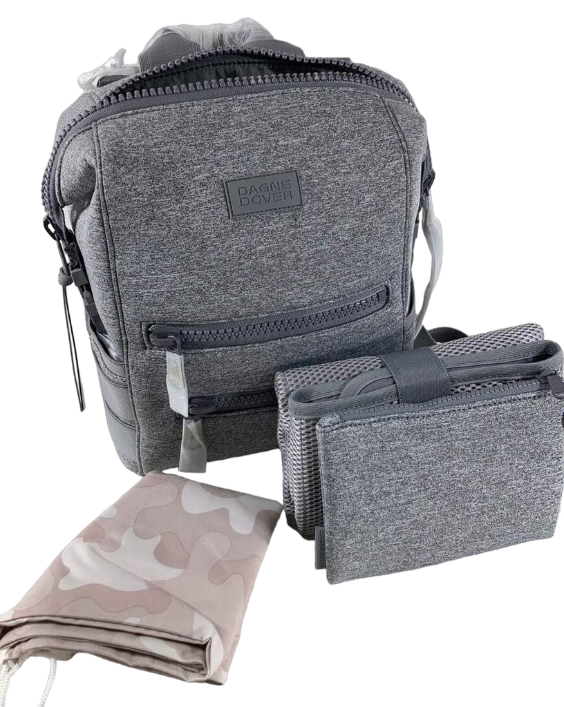 Dagne Dover Indi Diaper Backpack Small, Heather Grey