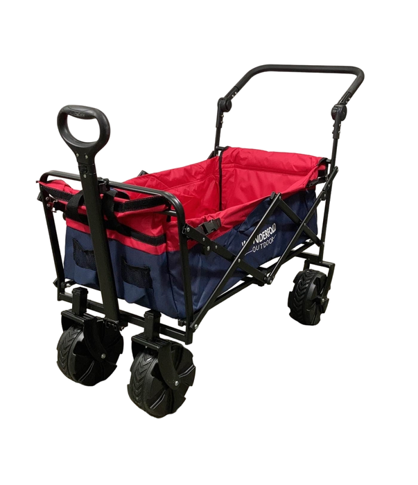 secondhand Wonderfold S2 Push and Pull Folding Wagon, Navy/Red