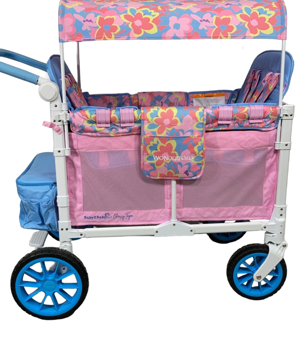 Wonderfold W4 Luxe Quad Stroller Wagon, 2023, Petal Pop x Chrissy Teigen