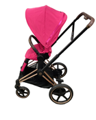 secondhand Cybex E-PRIAM Electric Stroller, 2019, Rose Gold, Fancy Pink