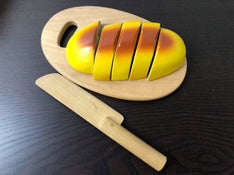 secondhand Melissa & Doug Cutting Food- Wooden Play Food