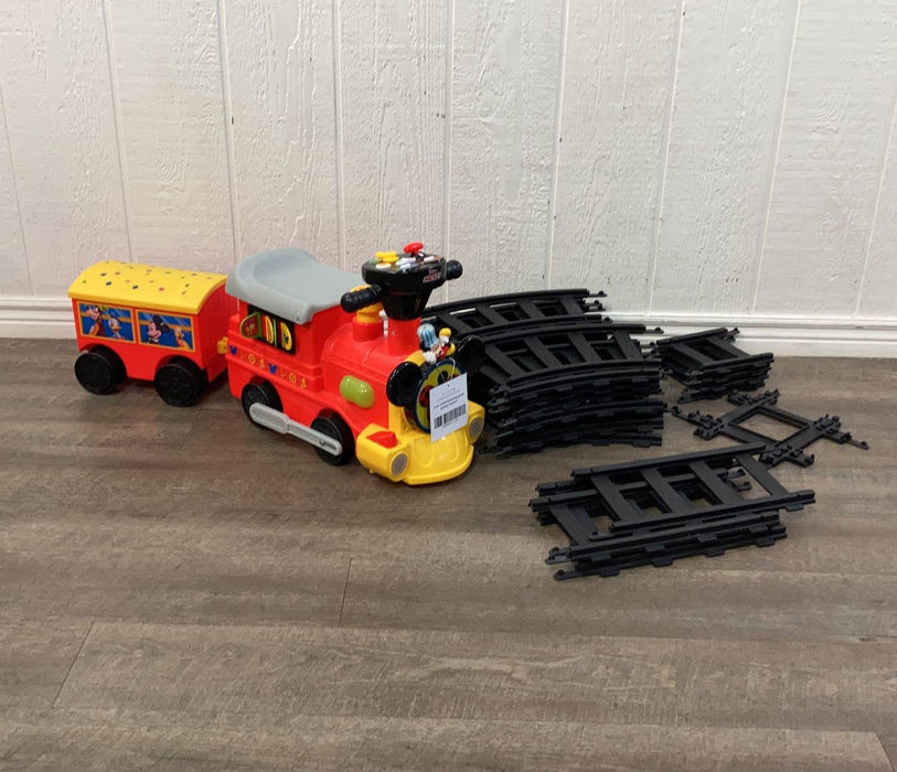 used Disney Mickey Mouse 6-Volt Powered Train with Tracks and Caboose
