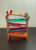 used Infantino Bkids Natural Wood Rack, Race And Drop Roller