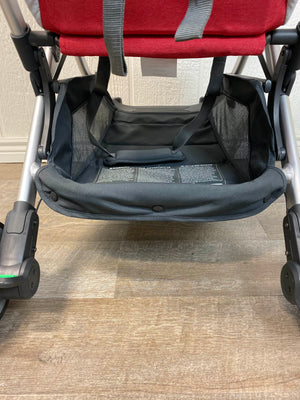 UPPAbaby Minu Stroller In Denny (Red Melange/Silver/Black Leather)