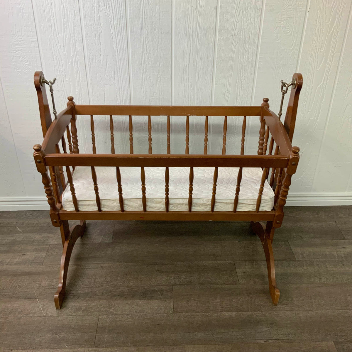 Vintage Wooden Bassinet - Main Image