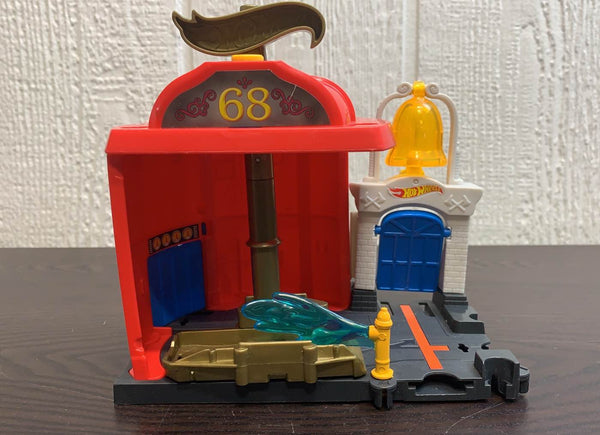 Hot wheels city downtown fire station spinout playset online