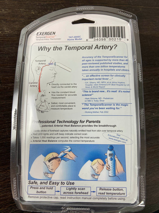 secondhand Exergen Temporal Scan Forehead Artery Thermometer