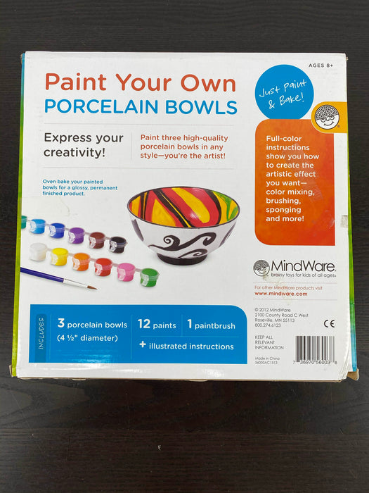 secondhand MindWare Paint Your Own Porcelain Bowls