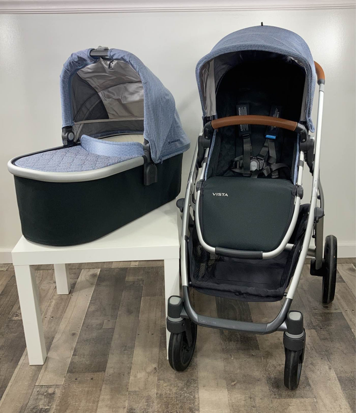 uppababy vista v2 gregory blue melange UPPAbaby VISTA Stroller, Gregory (Blue Melange), 2018
