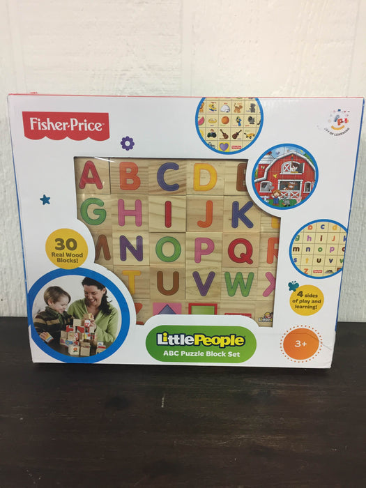 used Fisher Price Little People ABC Puzzle Block Set