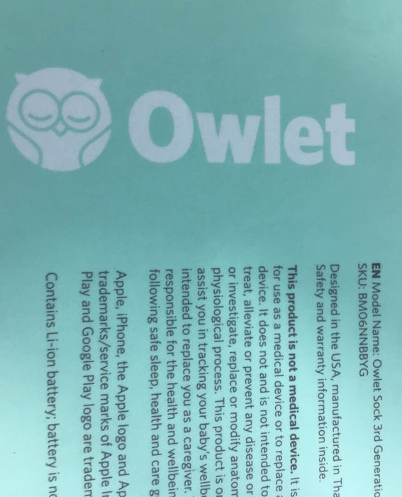 used Owlet Smart Sock 3