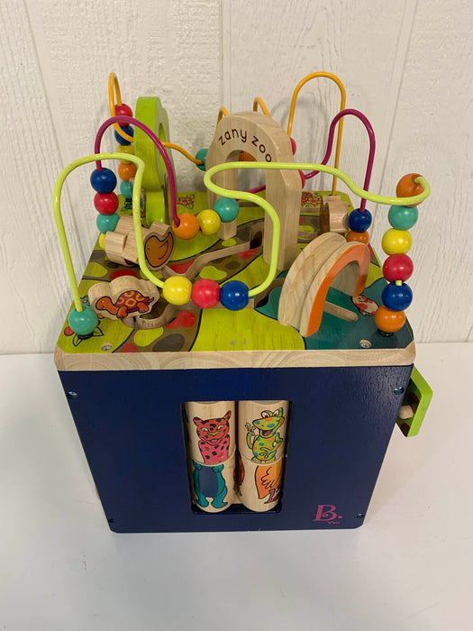 secondhand B. Toys Zany Zoo Wooden Activity Cube