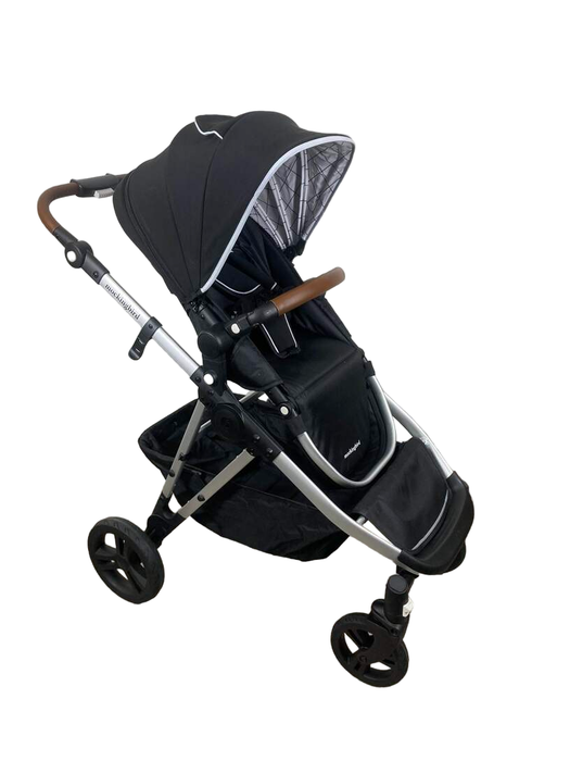 used Mockingbird Single to Double Stroller, 2022, Silver with Penny Leather, Windowpane, Black