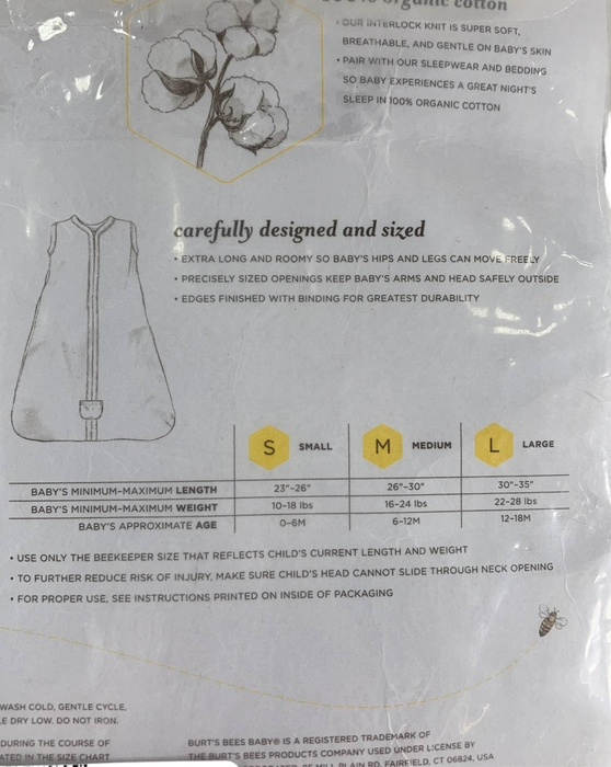 Shop Burt's Bees Baby Beekeeper Wearable Blanket, Seaglass, Medium, 0.5 TOG (Lightweight) at GoodBuy Gear