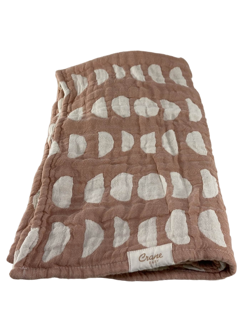 used Crane Baby Cotton Muslin Jacquard Blanket, Copper Moon