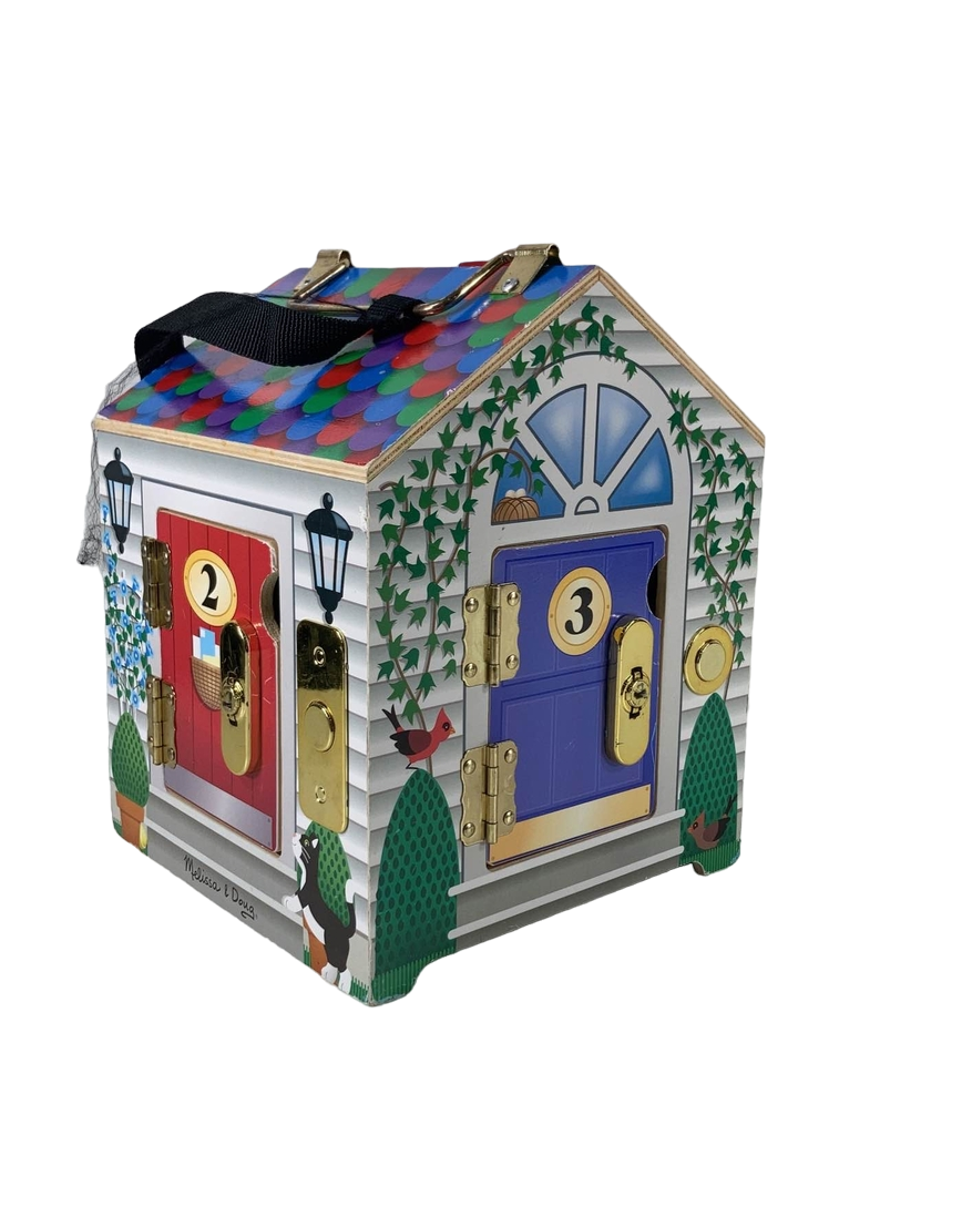 Melissa and doug take along wooden hot sale doorbell dollhouse