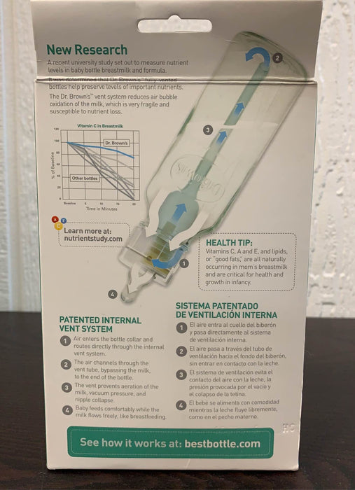 Shop Dr. Brown's Options+ Anti Colic Wide Neck Glass Bottles 2-Pack at GoodBuy Gear