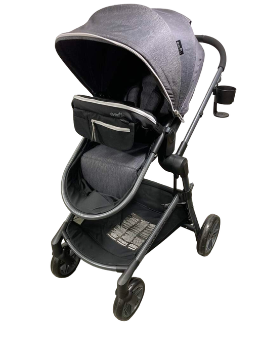 secondhand Evenflo Pivot Vizor Travel System, Chase Black, 2021