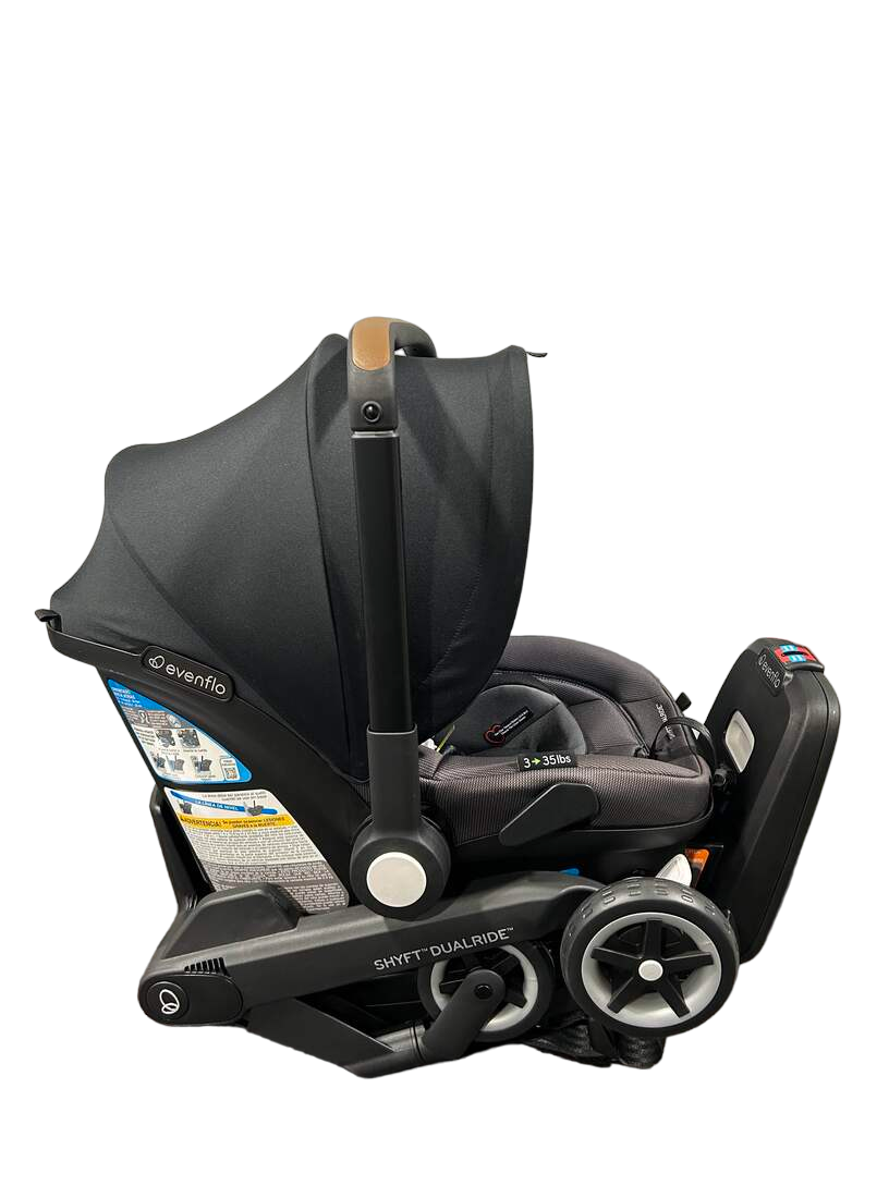 evenflo cybex Evenflo Shyft Dual Ride Infant Car Seat Stroller Combo, Boone Gray, 20