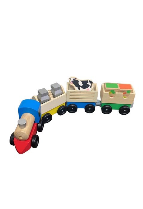 used Melissa & Doug Wooden Farm Train Set