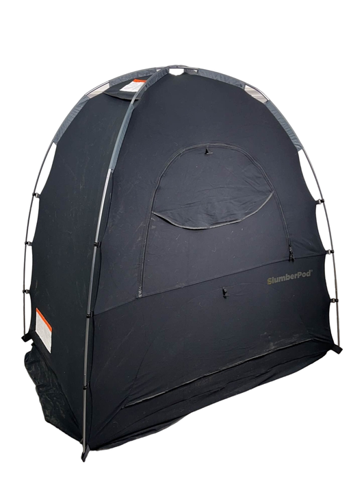 secondhand SlumberPod 3.0 Sleep Canopy, Black with Grey Accents